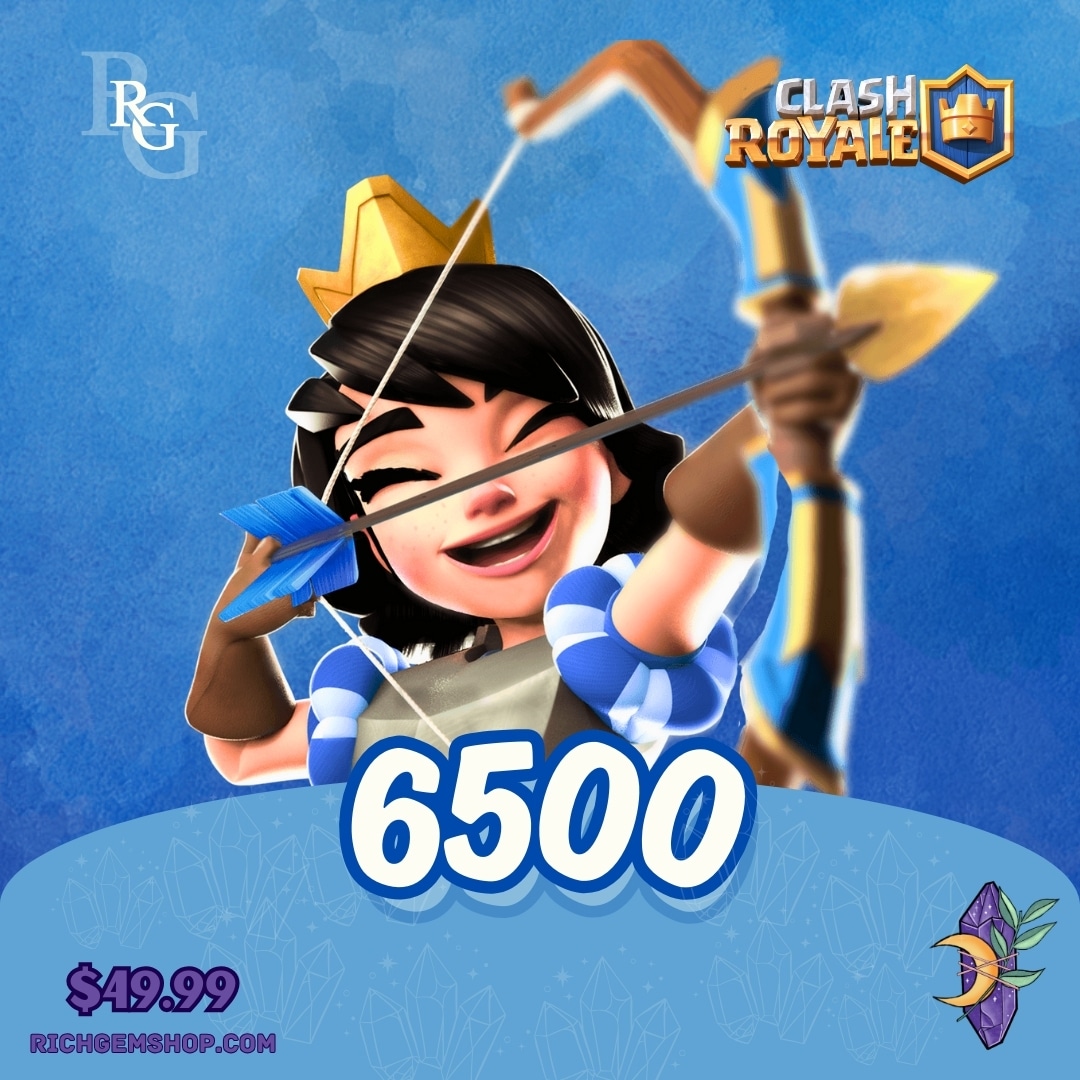 6500 جم کلش رویال