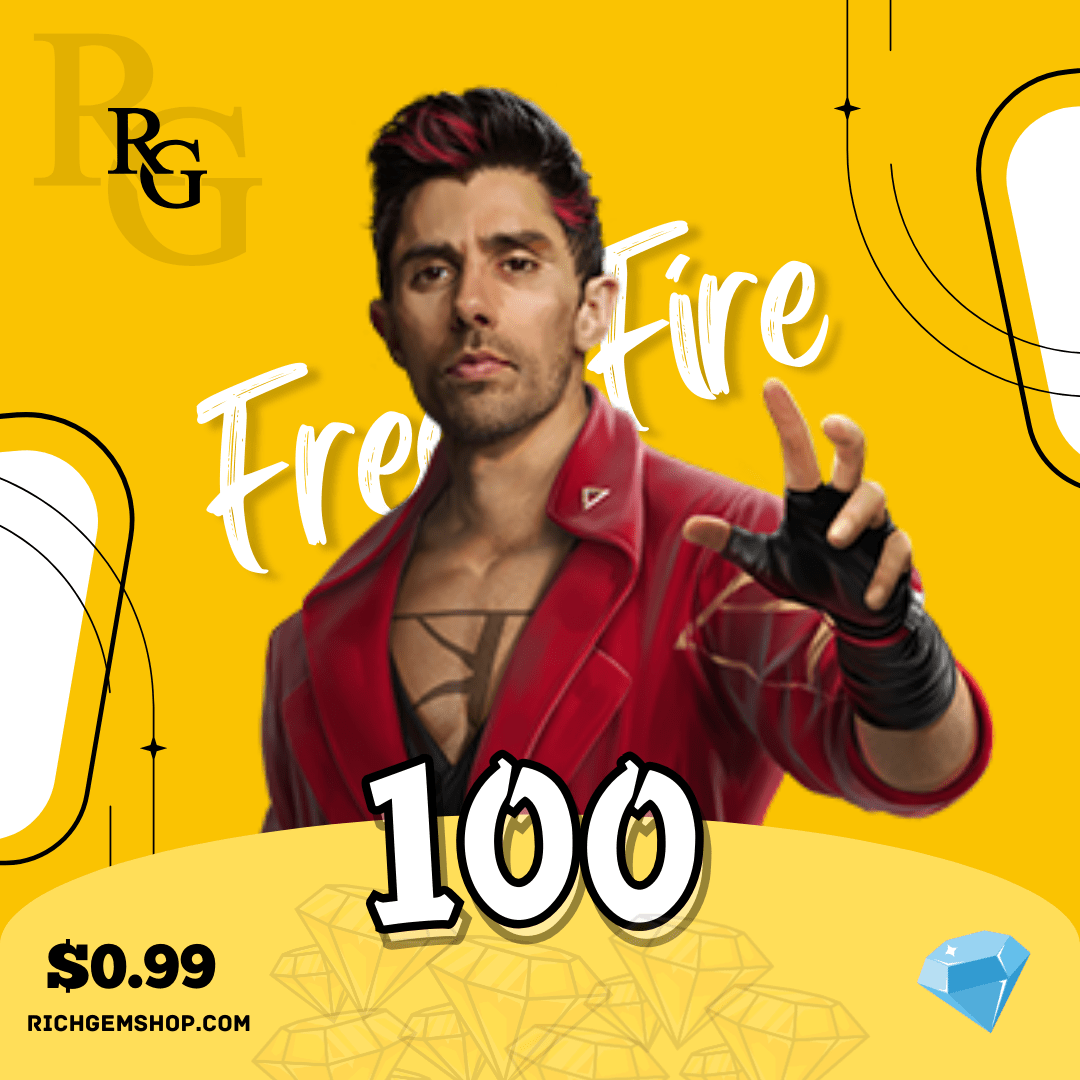 خرید 100 جم جم فری فایر با اطلاعات اکانت